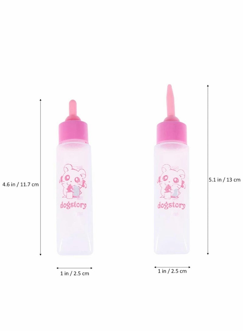 مغذي الحيوانات الأليفة حديثي الولادة أربعة حليب الحيوانات الأليفة زجاجة زجاجة زجاجة التمريض تغذية زجاجة الماء تغذية الحليب للجرو السنجاب القطط الهامستر حيوانات صغيرة - Image 5